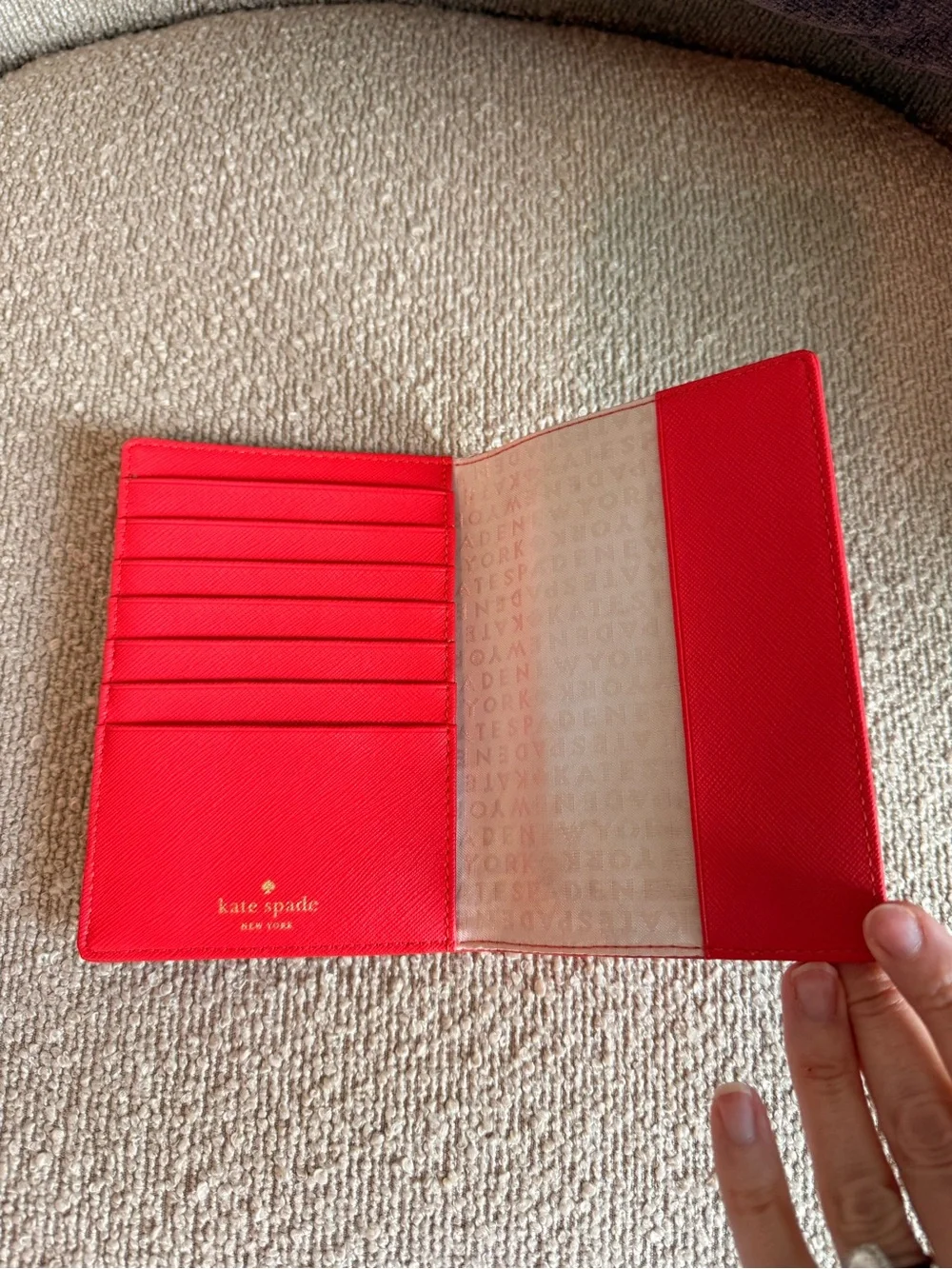 kate spade flamingo passport cover in coral and light pink